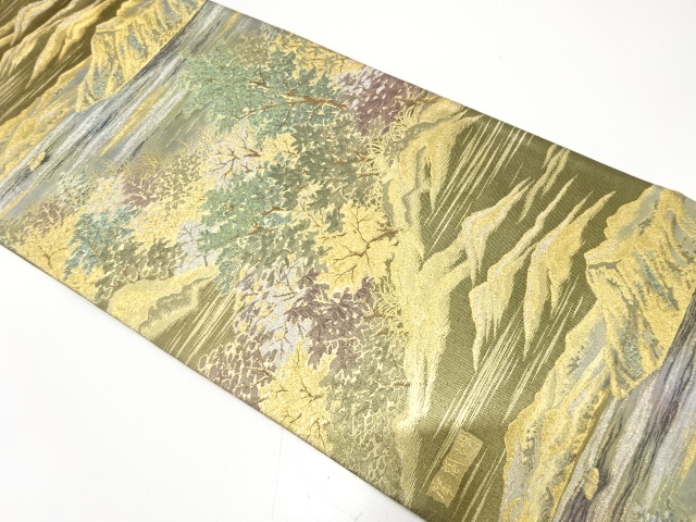 JAPANESE FUKURO OBI / WOVEN SCENERY